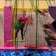 girls having a blast in ninja course